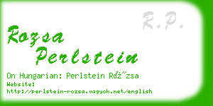 rozsa perlstein business card